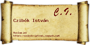 Czibók István névjegykártya