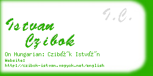 istvan czibok business card